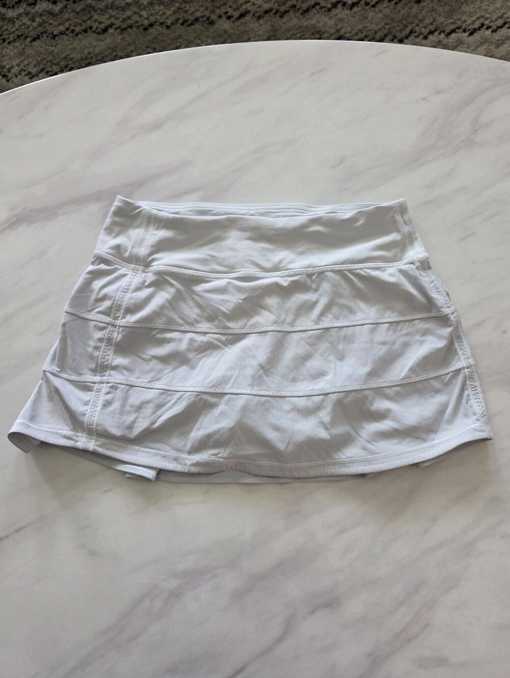 Lululemon White Pleated Tennis Skirt Skort Pace Rival Size 4 Athletic Golf